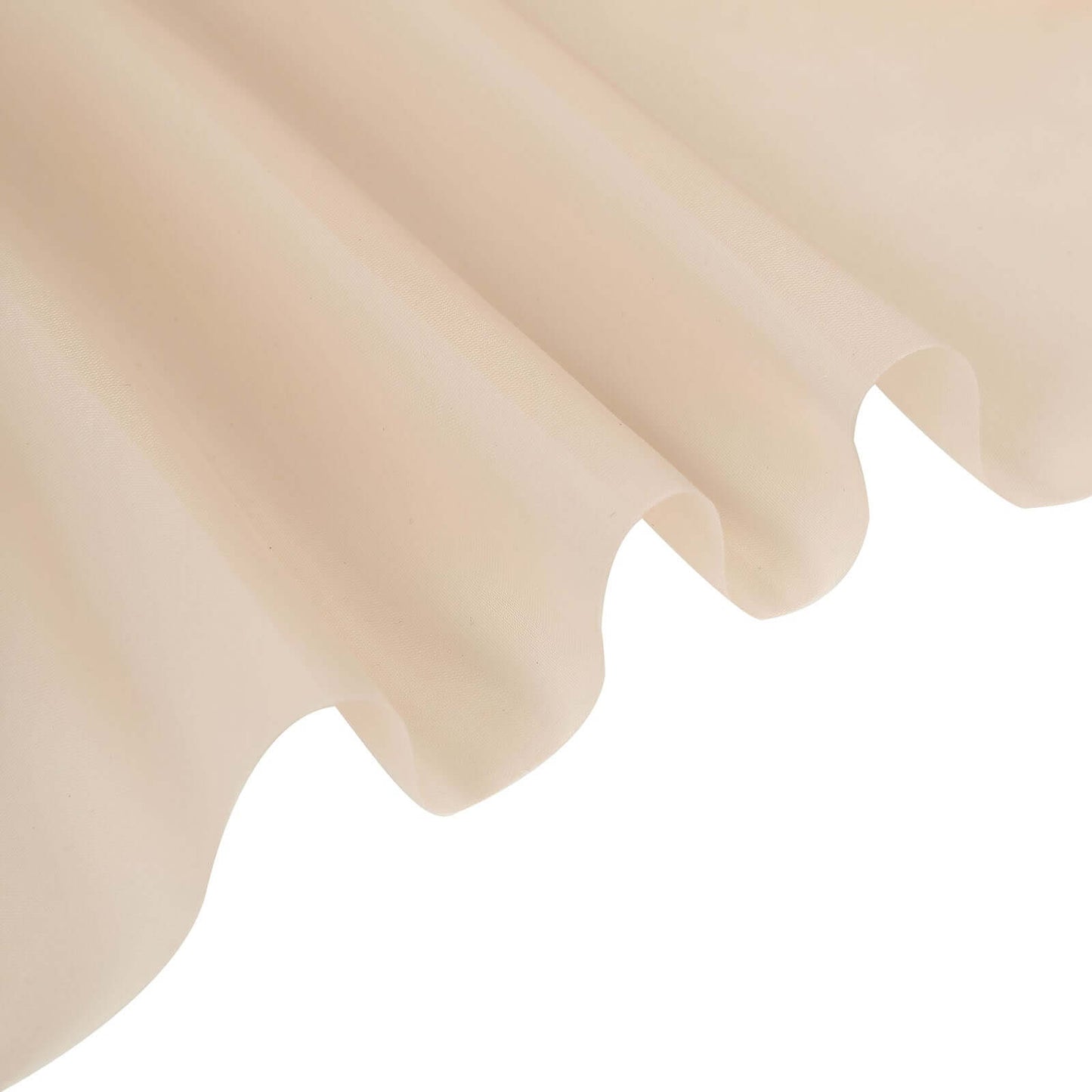 2 Pack Nude Sheer Chiffon Event Curtain Drapes, Durable Flame Resistant Organza Backdrop Event Panels With Rod Pockets - 10ftx10ft