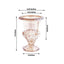 2-Pack Glass Mini Pedestal Flower Vases in Classic Roman Urn Style Amber Gold - Sophisticated Wedding Table Centerpieces 8"