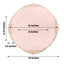 6-Pack Acrylic Round Charger Plates 13" in Blush with Gold Embossed Baroque Rim, Antique Decorative Dinner Party Charger Tableware
