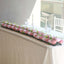 6 Pack Blush Dusty Rose Silk Flower Panel Table Runner, Artificial Floral Arrangements Wedding Table Centerpiece - 20"x8"
