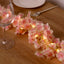 20 LED Garland Fairy String Lights Cherry Blossom Design Blush Warm White - Battery Operated Party DÃ©cor 6ft