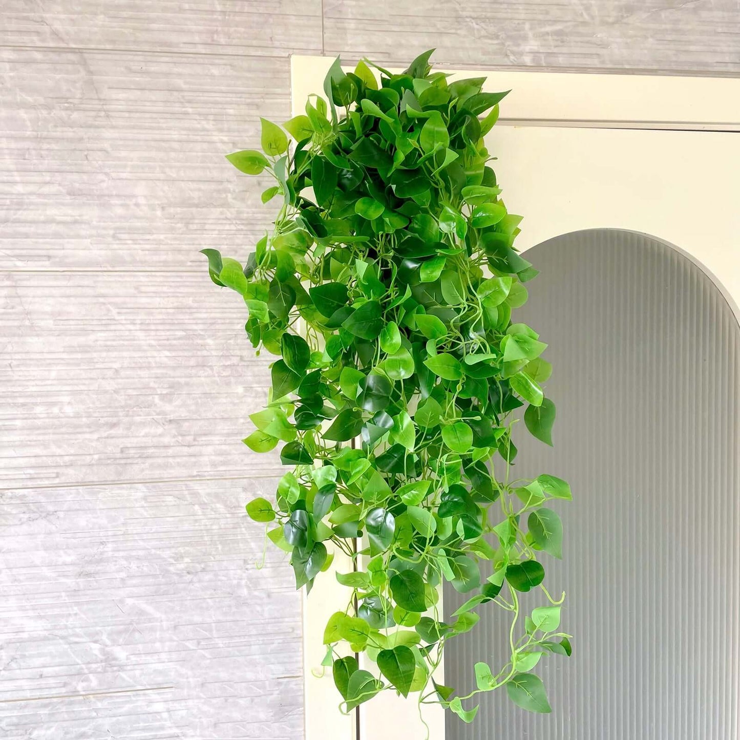 3 Pack Green Pothos Artificial Ivy Vine Hanging Plants, Fake Foliage Silk Leaves Garland - 3ft
