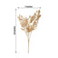 4-Pack Artificial Italian Ruscus Leaves Branches Metallic Gold - Flexible Faux Spray Plant Stem Vase Fillers for Exquisite Tablescapes & Floral Displays 14"
