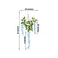 5 Pack 44" Silk Hanging Wisteria Flower Garland Vines in Light Blue, 3 Strands in 1 Bush