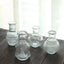 Set of 4 Clear Glass Bud Vases Antique - Vintage Wedding Table Centerpieces for Flowers