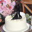 Acrylic Cake Toppers Black Silhouette Design Mr and Mrs - Wedding Cake Decoration Set 7"