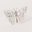 4 Pack Silver Metal Butterfly Napkin Rings, Decorative Laser Cut Cloth Napkin Holders