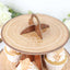 3-Tier Cardboard Cupcake Stand Natural Wood Plank Print - Reusable Dessert Table Display Tower for Classy Birthday Wedding Party Decoration 14"