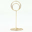 10-Pack Metal Card Holder Stands Mini Circle Hoop Design Gold - Table Number Stands and Wedding Place Card Menu Clips 3.5"