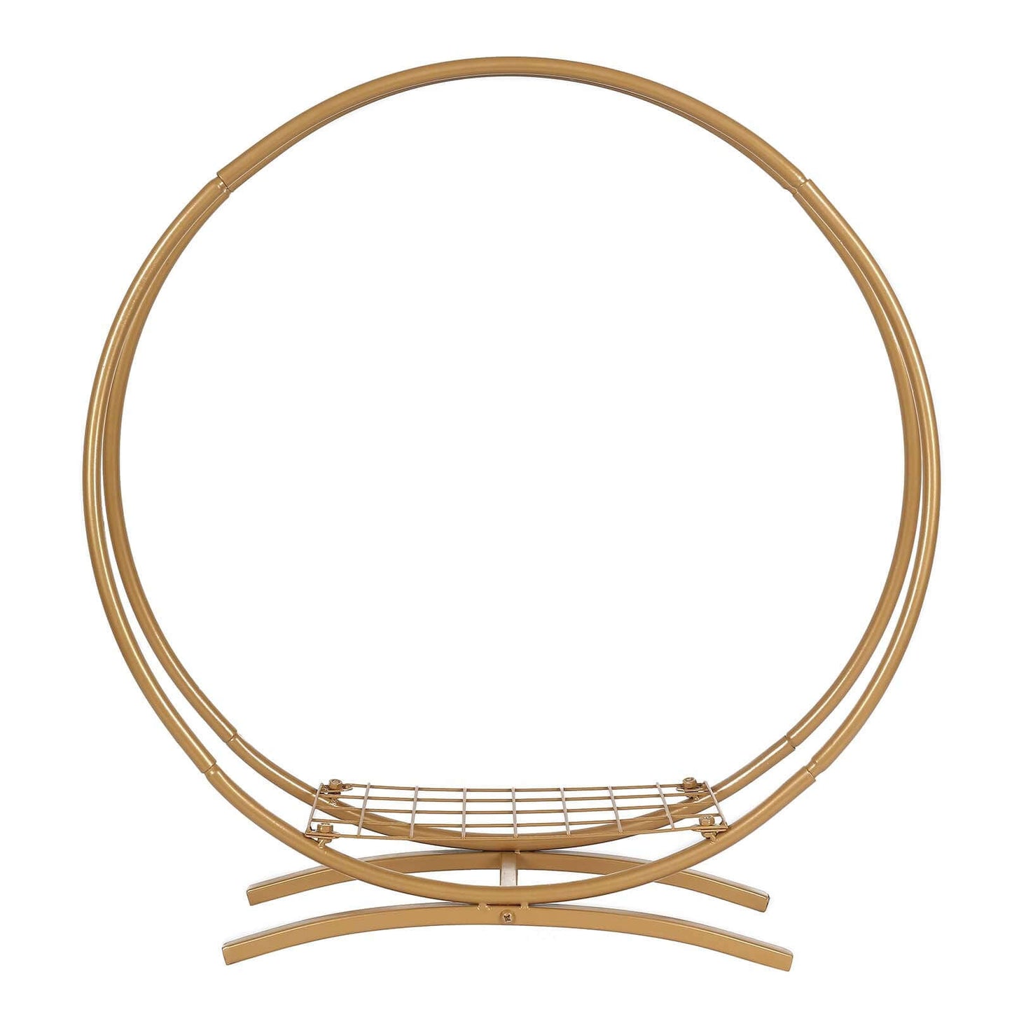 Double Frame Hoop Table Centerpiece Metal Gold - Wedding Cake Display & Flower Stand 24"