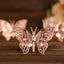 4 Pack Rose Gold Metal Butterfly Napkin Rings, Decorative Laser Cut Cloth Napkin Holders