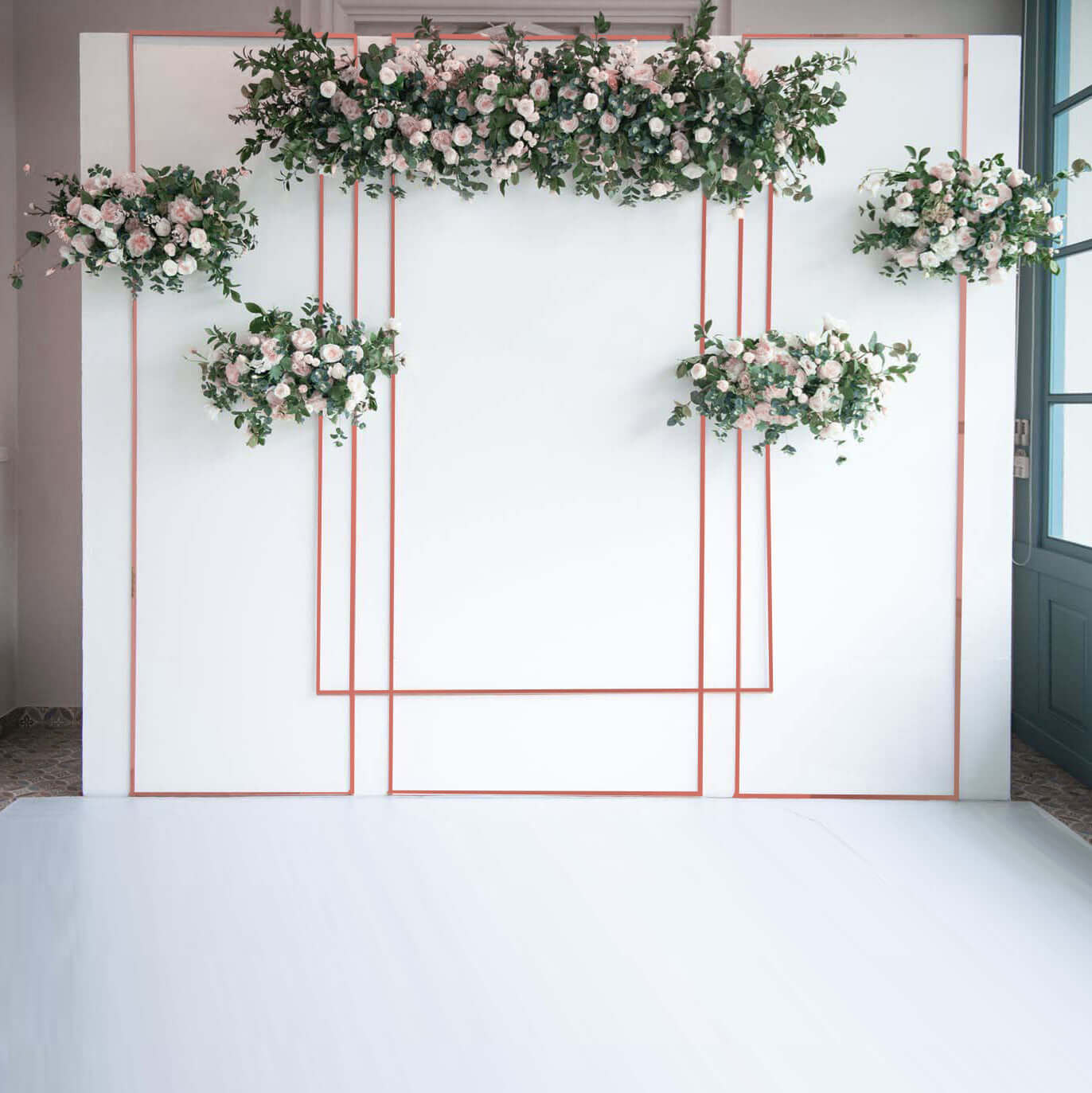 100 Yds 3/4" Rose Gold Metallic Film Tape Adhesive, DIY Floral Wrap Craft Decor Tape - Polyester with Acrylic