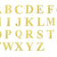 4 Pack 5" Metallic Gold Alphabet Stickers Banner, Customizable Stick on Gold Letters - D