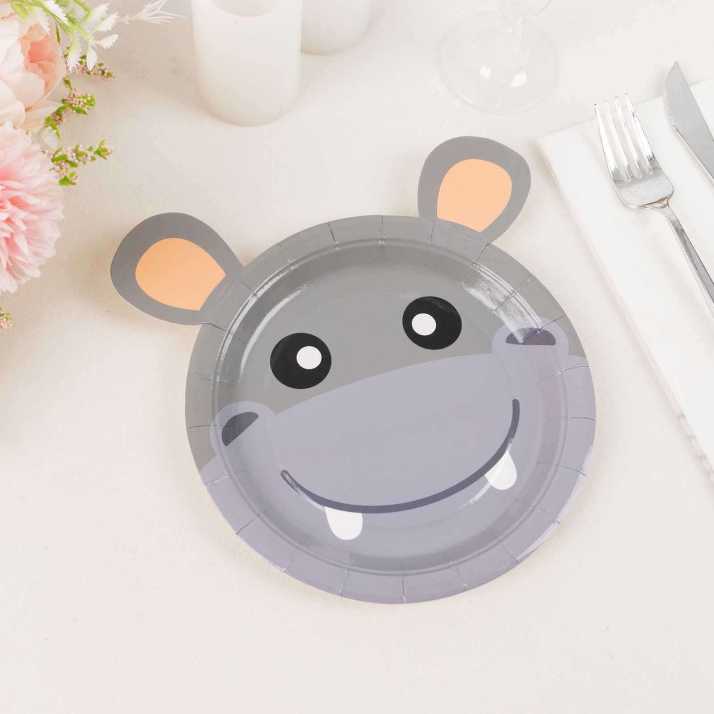 Set of 25 Paper 7" Round Plates Assorted Animal Print - Appetizer Dessert Party Plates for Themed Events