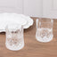 6-Pack Plastic Whiskey Cups Clear Crystal Cut Style - Reusable Stemless Wine Glasses 8oz