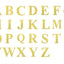 4-Pack Stickers Banner Custom Alphabet "Q" Design Gold - Text Stick-On Decorative Letters 5"