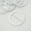20 Pack Diamond Round Chair Sash Band Buckle Pins Silver - Timeless Rhinestone Napkin Rings 2.5"