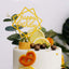 6-Pack Acrylic Happy Birthday Cake Toppers Gold Assorted Styles - Fun Reusable Cake Inserts for DIY Party Decoration Supplies