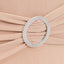 Stretch Spandex Chair Cover Nude for Folding Chairs - Secure Fit Slipcover with Silver Rhinestone Buckled Sash Band