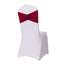 5 Pack Spandex Chair Sashes Burgundy Ruffled Style - Wide Easy to Use Stretch Chair Bands 8"x13"