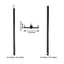 10ft DIY Adjustable Triple Crossbar Kit and Mounting Brackets For Backdrop Stands