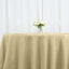 Polyester 132" Round Tablecloth Champagne - Seamless Chic Table Cover