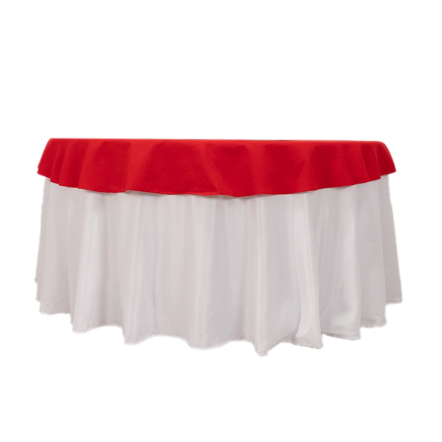 Cotton Blend 70" Round Tablecloth Red - Wrinkle-Resistant Table Cover