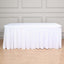 Spandex Rectangle 72"x30" Table Skirt White with Wavy Skirt-Like Effect Stylish Table Cover for Weddings, Banquets & Trade Shows