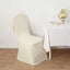 Spandex Chair Cover with Ruched Swag Back and Foot Pockets for Banquet Chairs Ivory - Fitted Slipcover