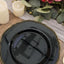 10-Pack Plastic Dinner Plates in Black with Gold Scalloped Rim - Disposable Party Plates for Upscale Events & Banquets 9"