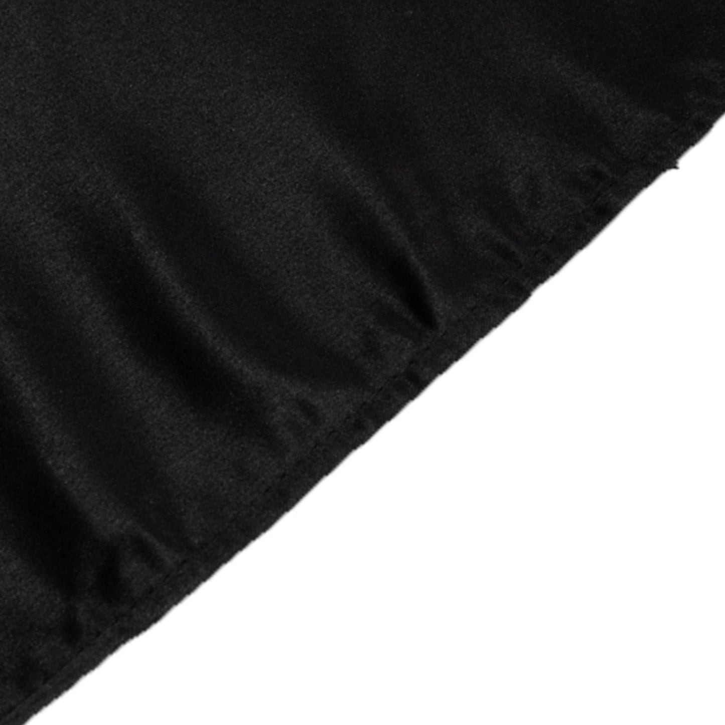 Lamour Satin 60"x102" Rectangle Tablecloth Black - Durable & Silky Soft Feel Table Cover for Weddings & Banquets