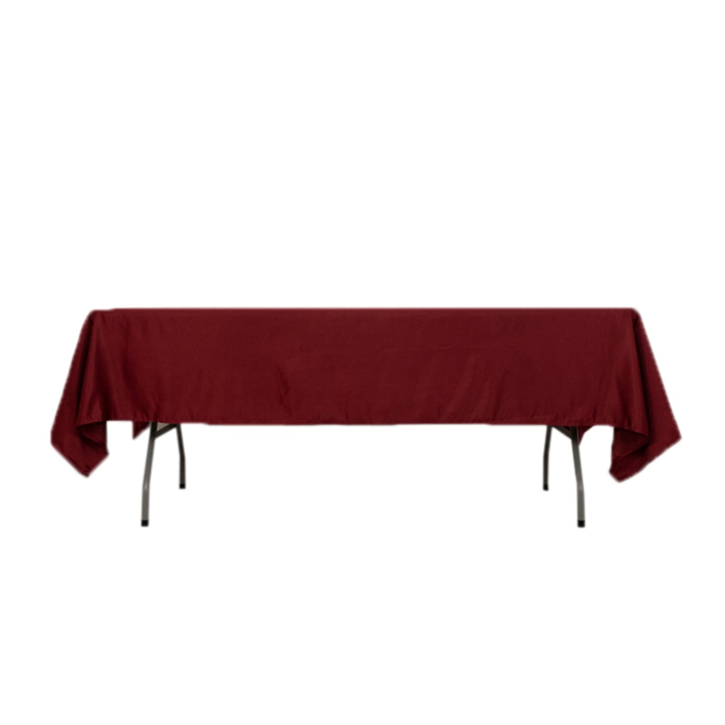 Lamour Satin 60"x102" Rectangle Tablecloth Burgundy - Durable & Silky Soft Feel Table Cover