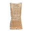 Sequin Chair Slipcover Big Payette Design for Chiavari Chairs Matte Champagne - Glittering Chair Back Cover