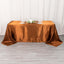 Satin Rectangular 90"x132" Tablecloth Cinnamon Brown - Seamless Table Cover