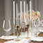2-Pack Clear Glass Candelabra Shades Open End Hurricane Design - Stylish Table Centerpiece 14"