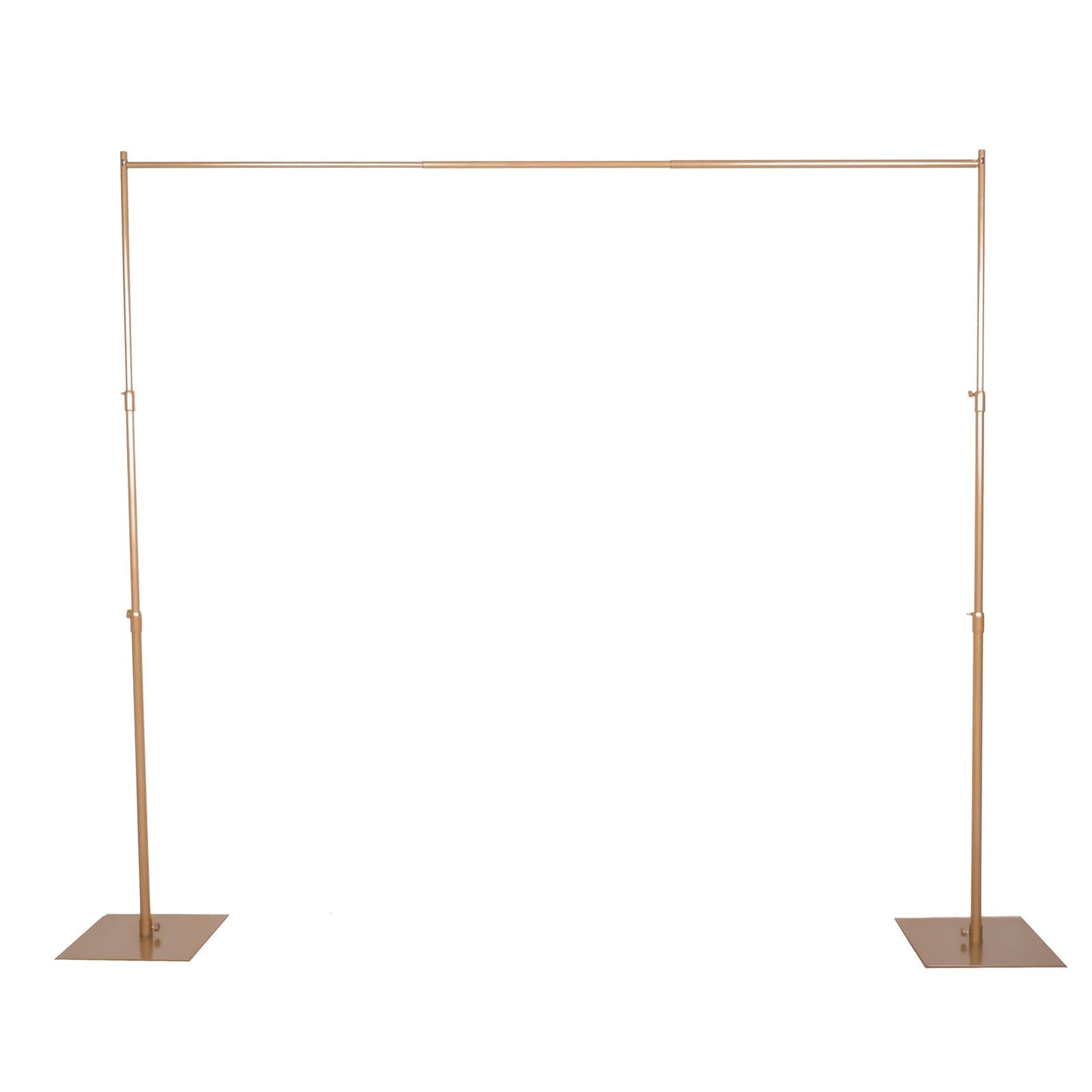 10ft Gold Metal DIY Adjustable Heavy Duty Backdrop Stand Kit, Steel Base