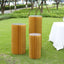 32" Gold Cylinder Display Column Stand, Pillar Pedestal Stand With Top Plate