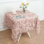 Taffeta 54"x54" Square Tablecloth Dusty Rose 3D Leaf Petal Table Cover