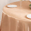 Satin 132" Round Tablecloth Nude - Stylish Seamless Table Cover