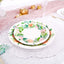 25-Pack Paper 7" Round Dessert Plates in White with Rose/Peony Flower Wreath - Disposable Appetizer Salad Plates for Special Occasions & Gatherings