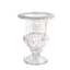 2-Pack Glass Mini Pedestal Flower Vases in Classic Roman Urn Style Clear - Sophisticated Wedding Table Centerpieces 8"