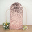 7ft Sparkly Rose Gold Double Sided Big Payette Sequin Chiara Backdrop Stand Cover For Fitted Round Top Wedding Arch