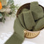 2 Pack 6yds Dusty Sage Green Silk-Like Chiffon Ribbon Roll, DIY Wedding Bouquet Linen Wrap
