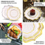 25-Pack Paper Dessert Plates in White with Silver Scallop Rim - Disposable 300GSM Appetizer Salad Plates 8"