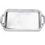 12-Pack Display Trays Party Favor Rectangular Design Silver - Mini Serving Platters for Candy and Desserts 4"