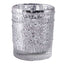 6-Pack Silver Glass Votive Tealight Holders - Stylish Primrose Design for Weddings & DÃ©cor