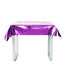 Metallic Foil Tablecloth Square Purple - Stylish Disposable Party Cover 50"x50"