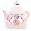 25 Pack 4" Dusty Rose Mini Teapot Favor Boxes, Vintage Rose Gift Boxes with Ribbons