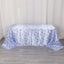 Satin Rectangular 90"x132" Tablecloth White/Blue French Toile Design - Seamless Stylish & Wrinkle-Resistant Table Cover