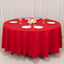 Cotton Blend 108" Round Tablecloth Red - Wrinkle-Resistant Design